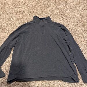 Chaps Navy and Gray Quarter-Zip Pullover